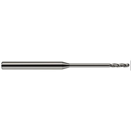 Harvey Tool 0.031in. 1/32 Cutter dia x 0.155in. Length of Cut x 0.47in. Reach Carbide Ball End Mill, 3 Flutes 724031